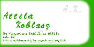 attila koblasz business card
